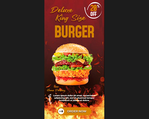 AnimatedBanner burger ad halfPage